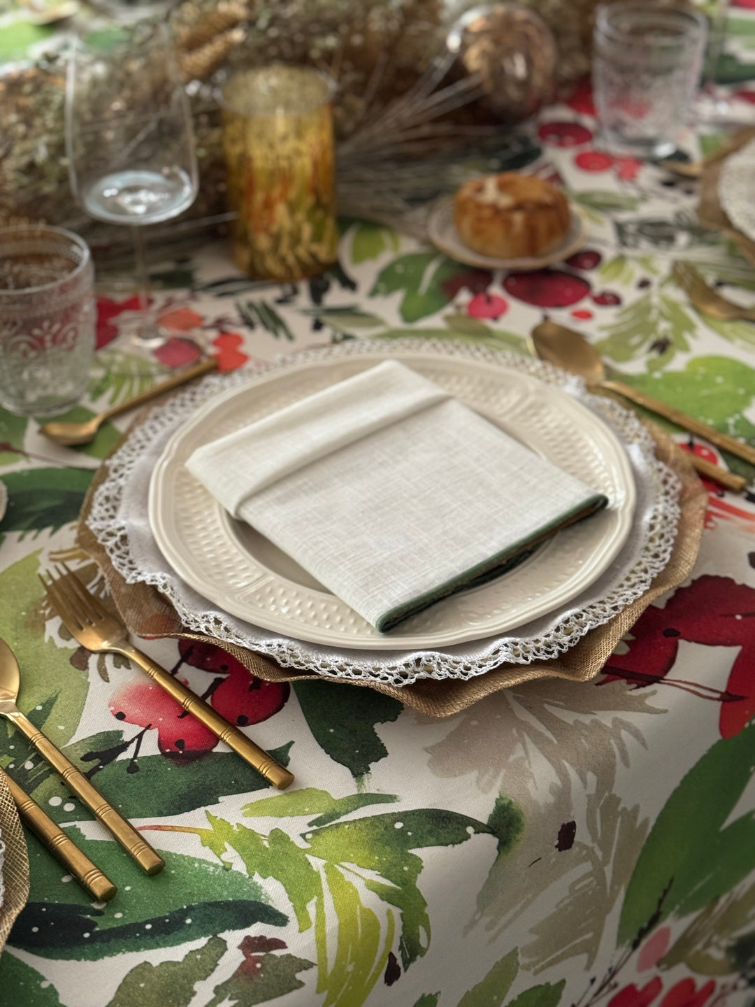 Mantel Estampado Fleurs d'Hiver