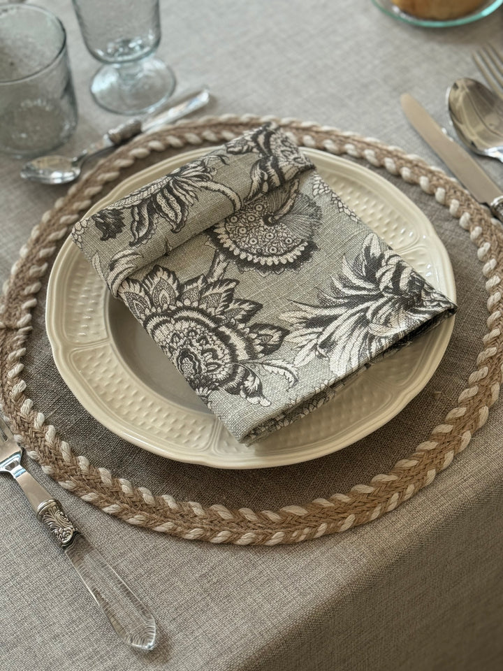 Kairo Dark Stone Tablecloth