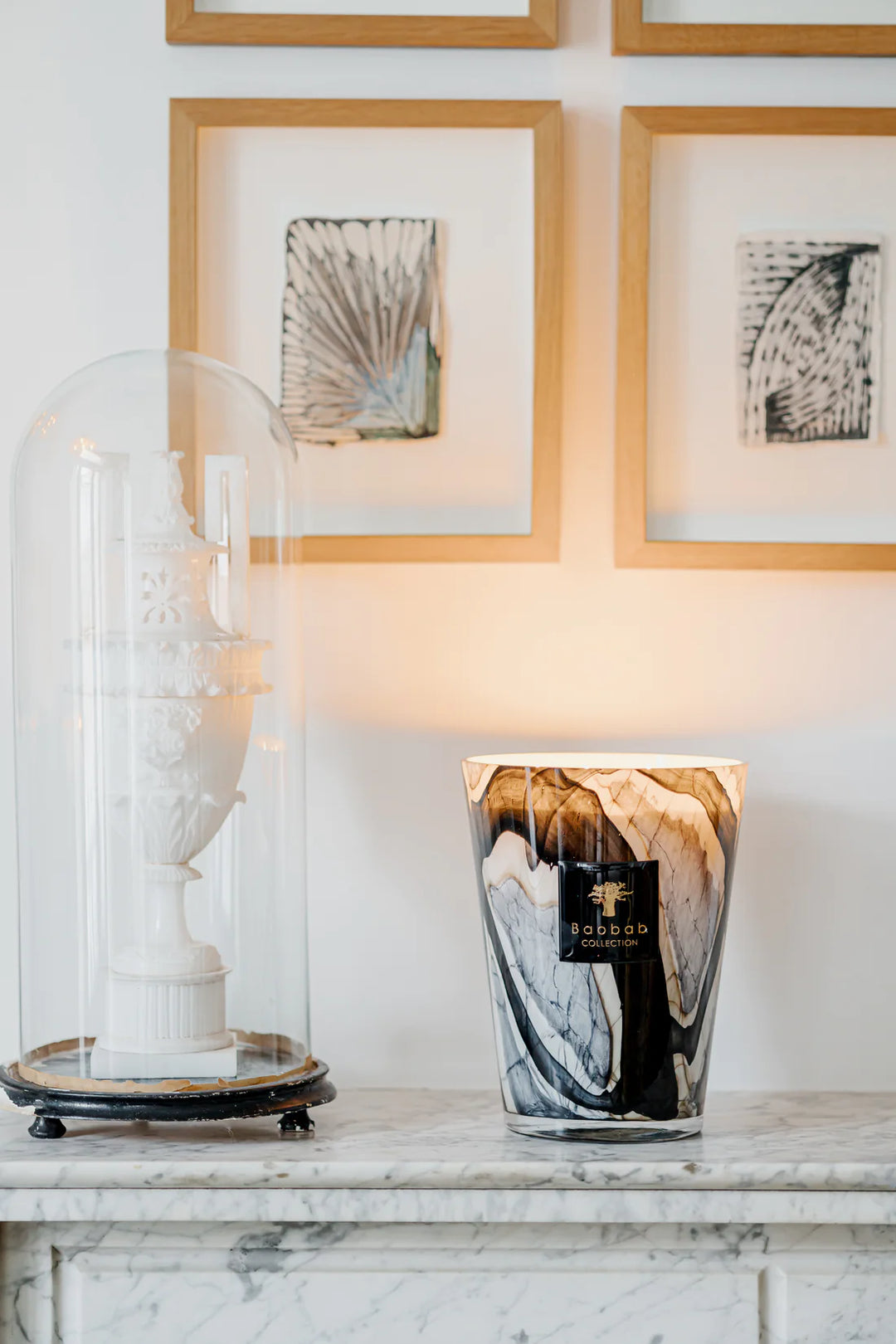 Small Marble Candle