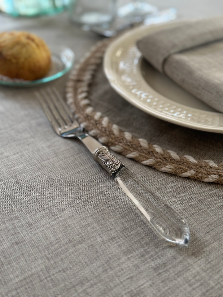 Kairo Dark Stone Tablecloth