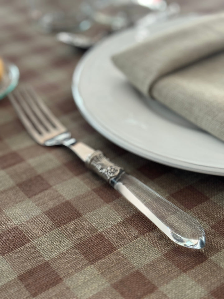 Mantel Resinado Vichy Teja