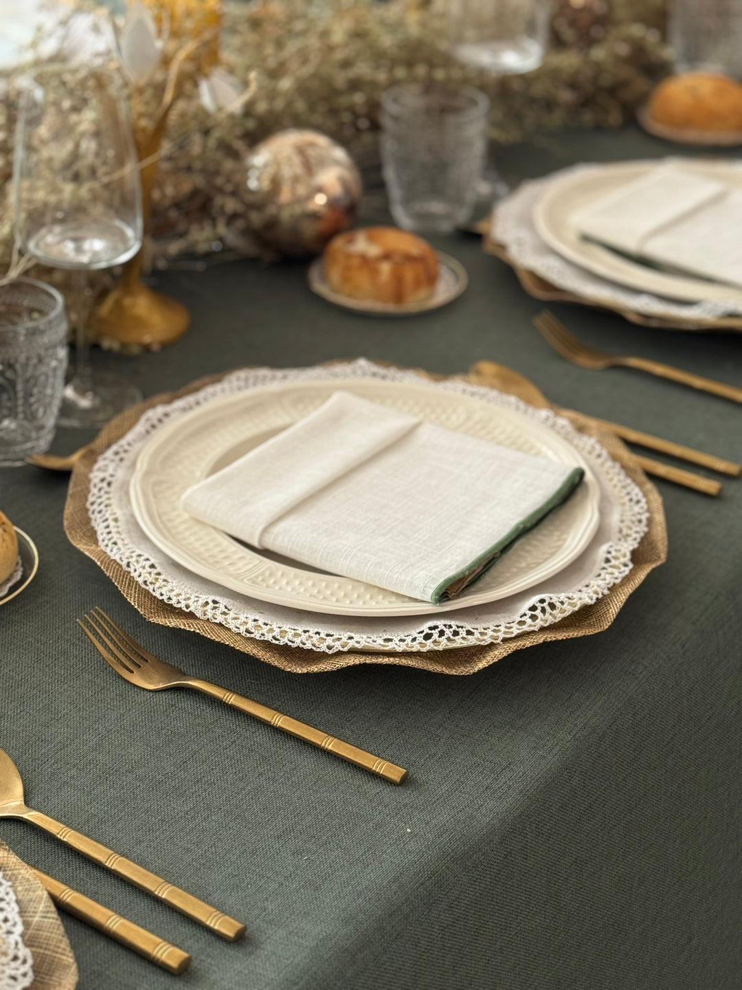 Mantel Kairo Verde Oscuro