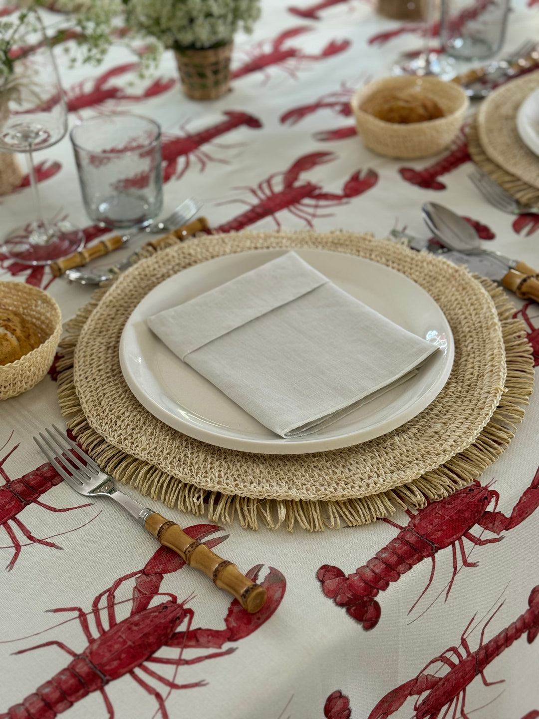 Nappe imprimée Saint Tropez Rouge