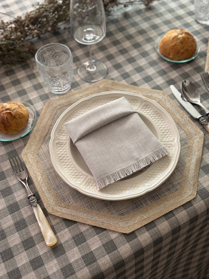 Mantel Resinado Vichy Gris