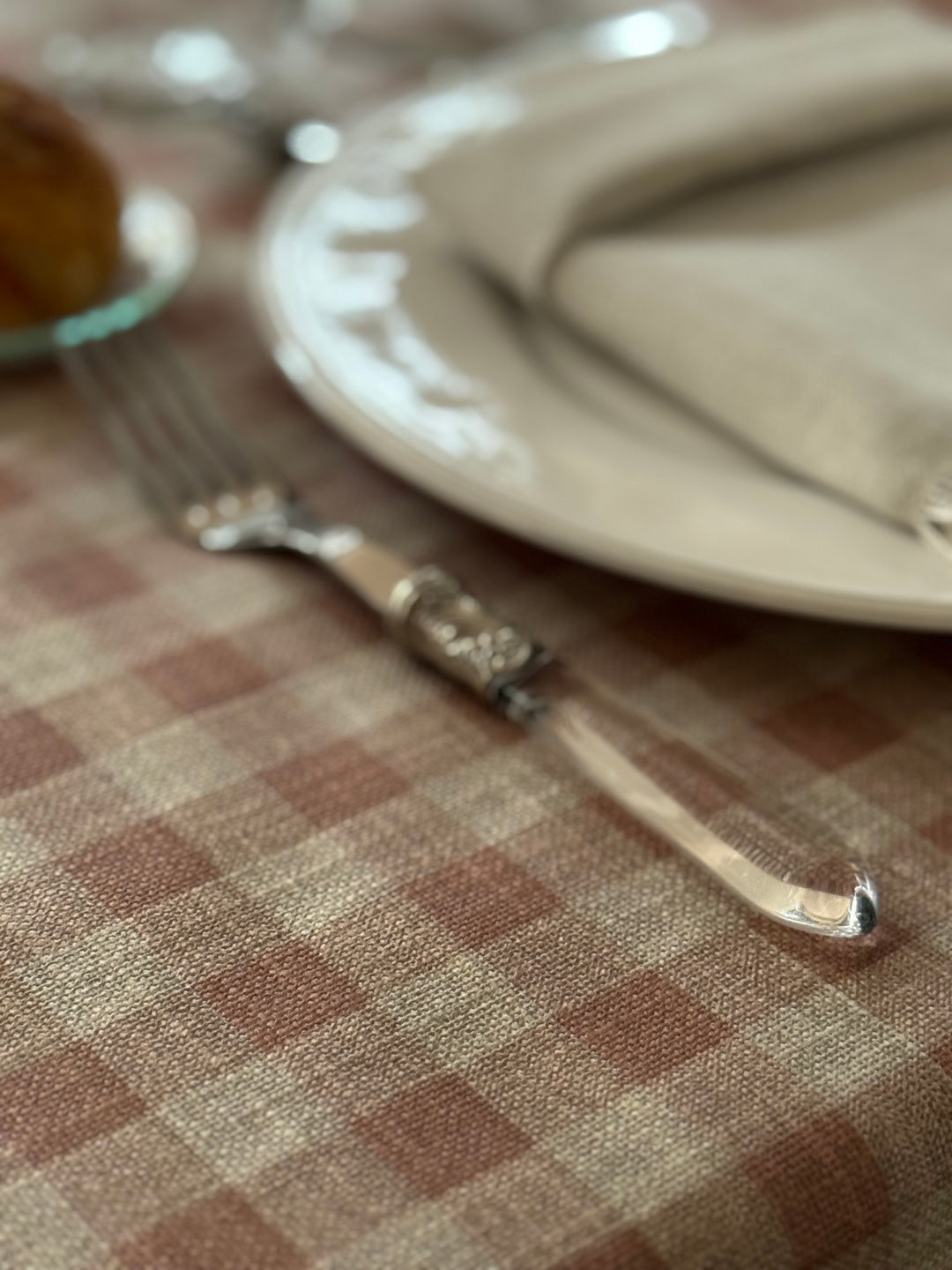 Mantel Resinado Vichy Rose