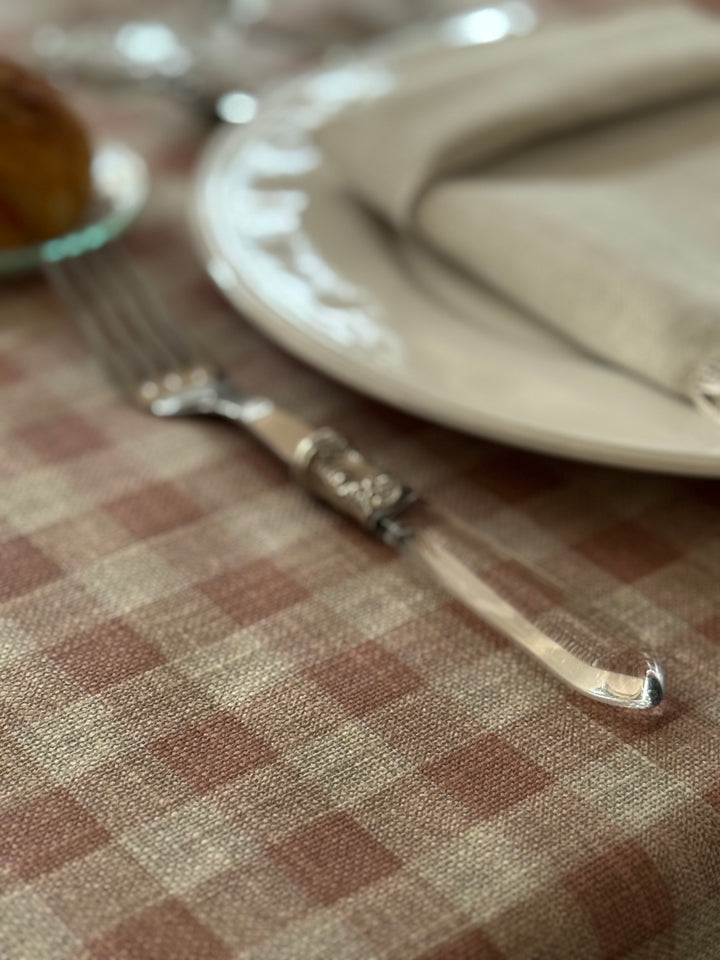 Mantel Resinado Vichy Rose