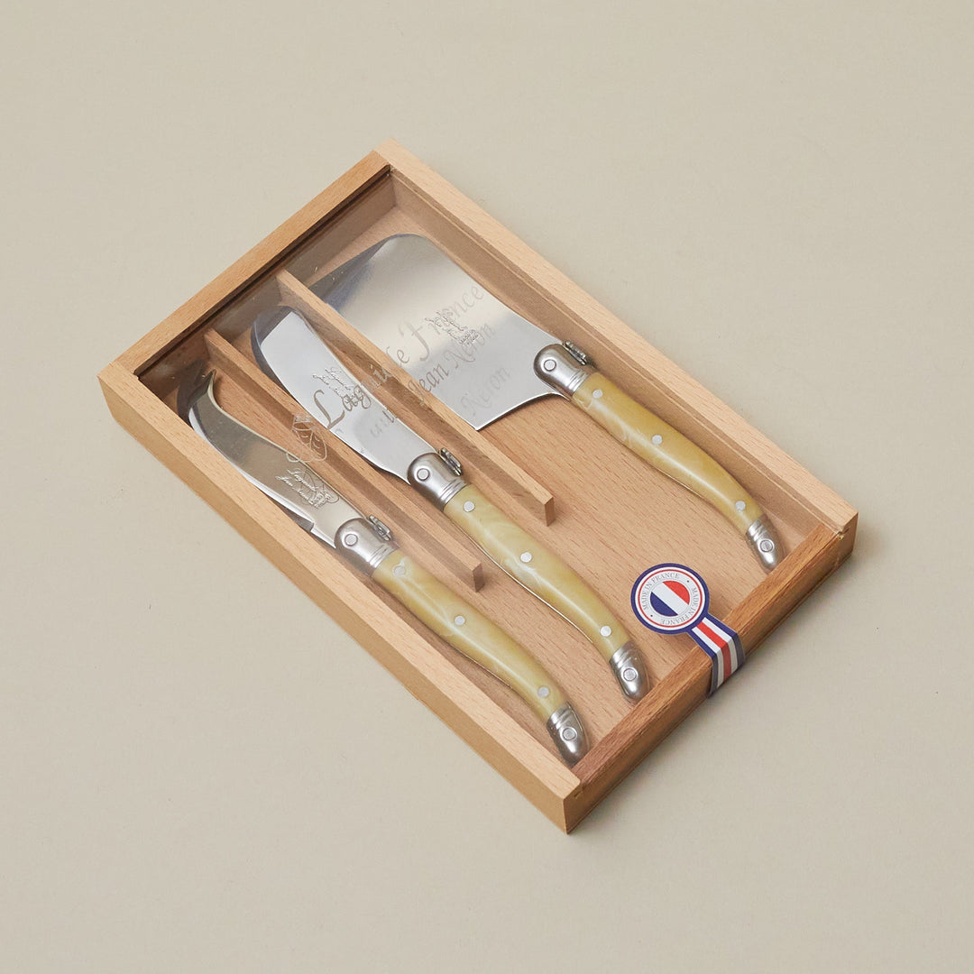 Couteaux à Fromage Laguiole Manche Dune Set/3