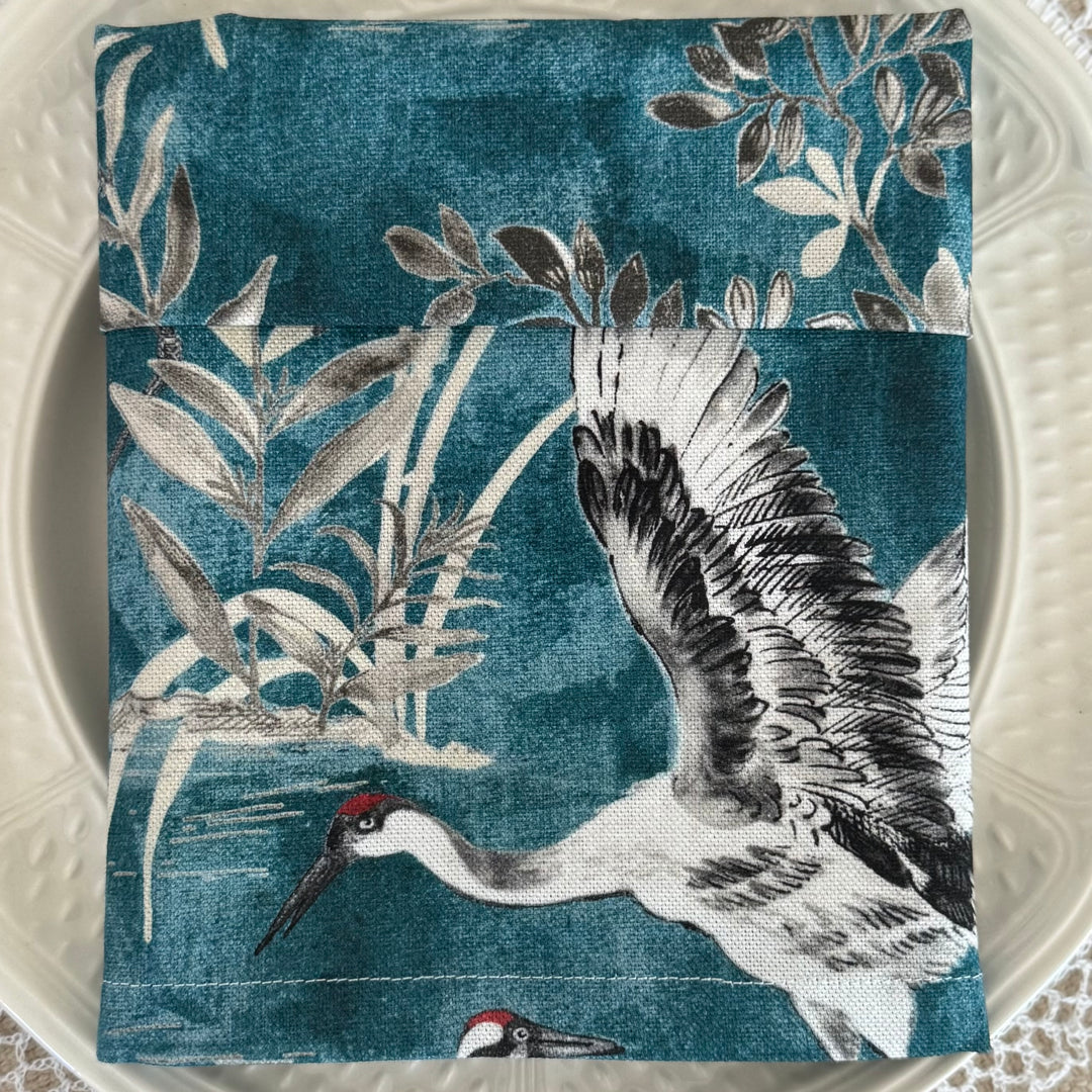 Serviette en coton imprimée Lac enchanté