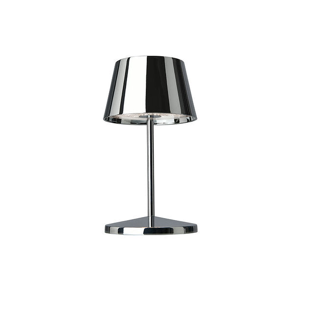 Lampe de table tactile sans fil argentée