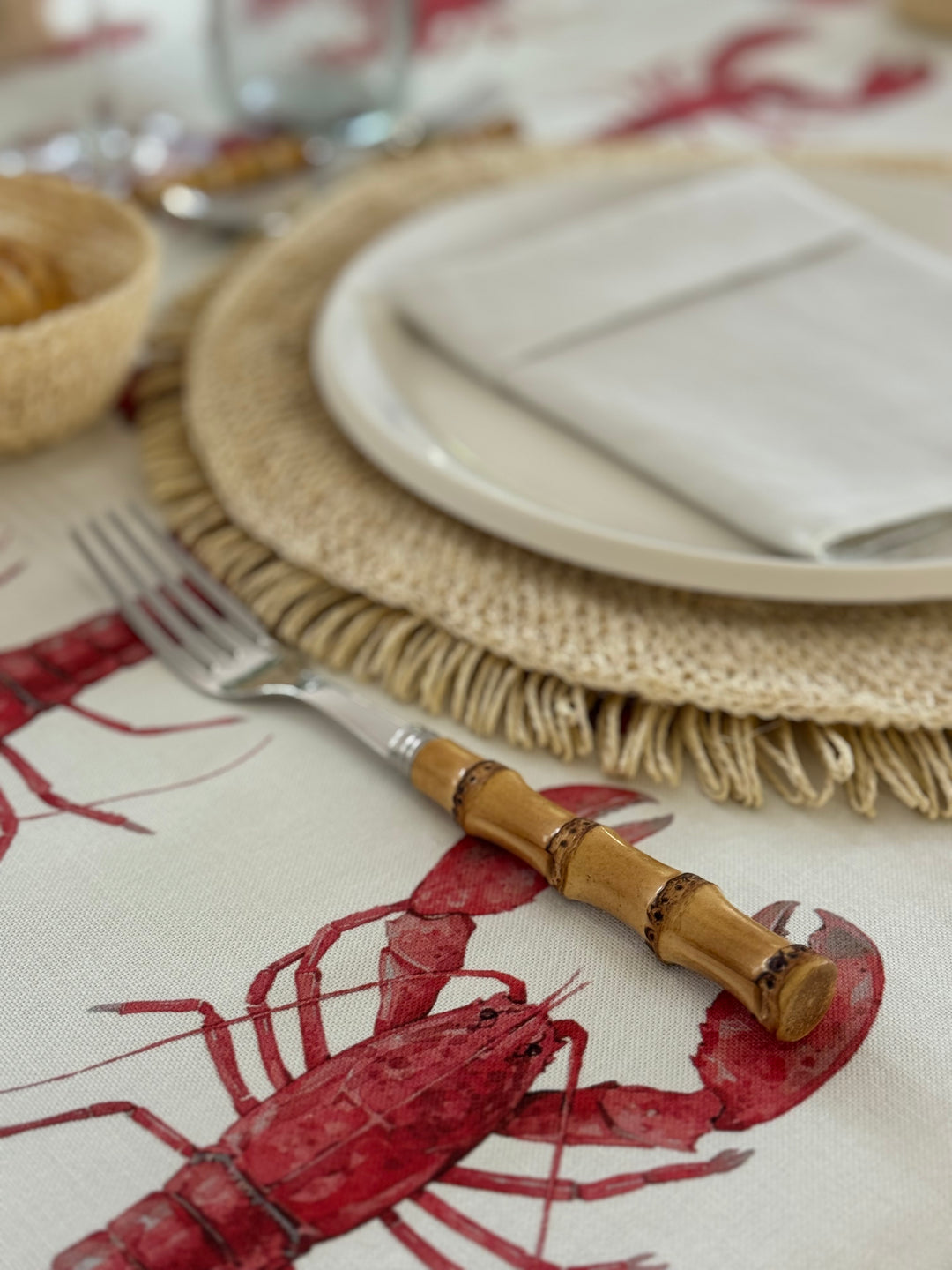 Nappe imprimée Saint Tropez Rouge