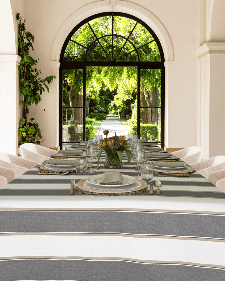 Mantel Resinado Grey Stripes
