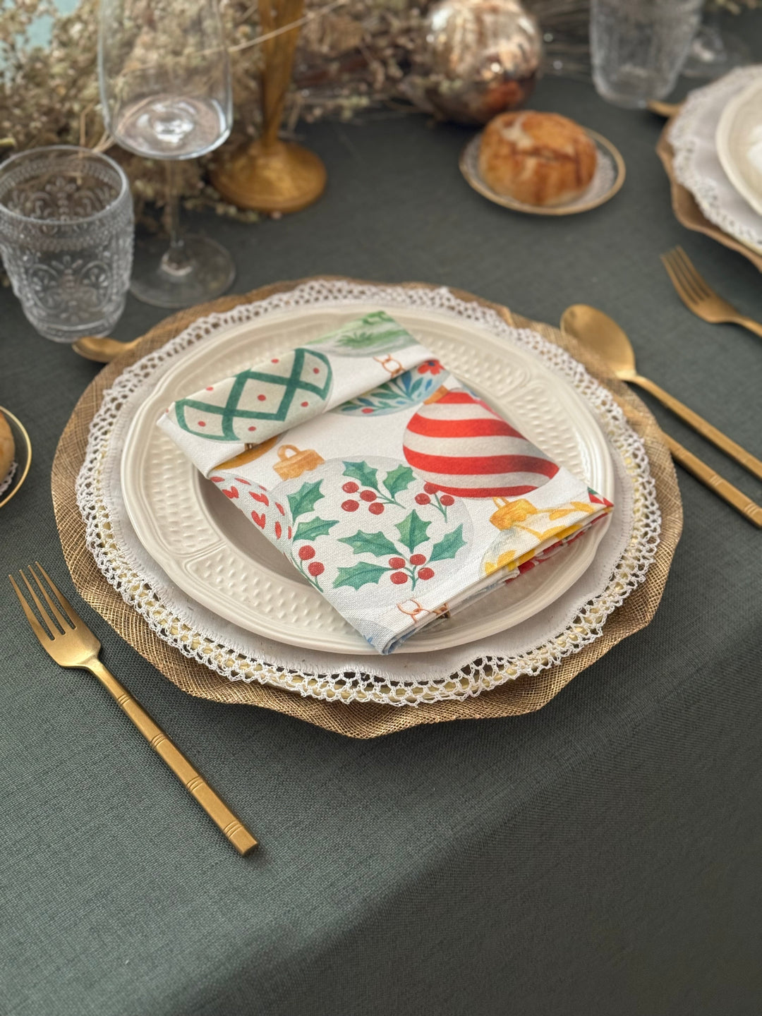 Mantel Kairo Verde Oscuro