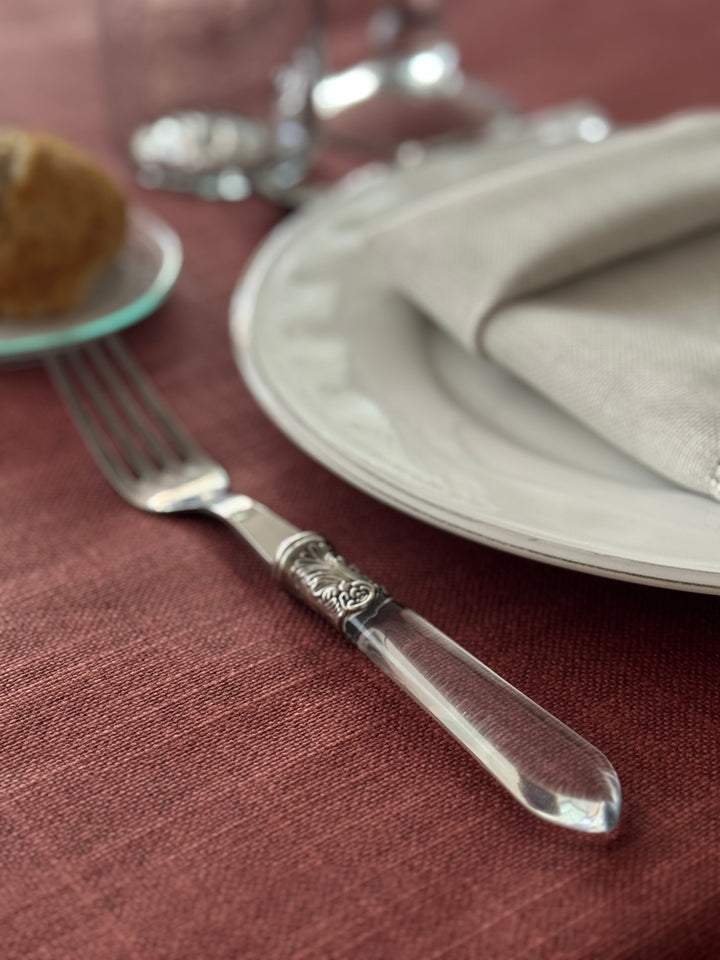 Mantel Resinado Lino Teja