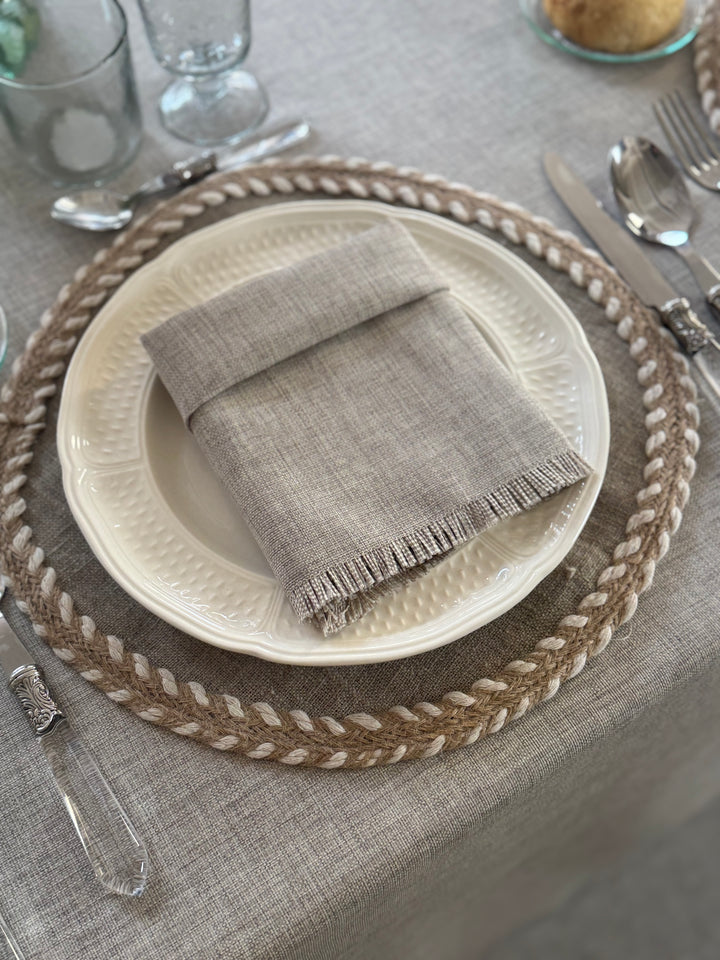 Kairo Dark Stone Tablecloth