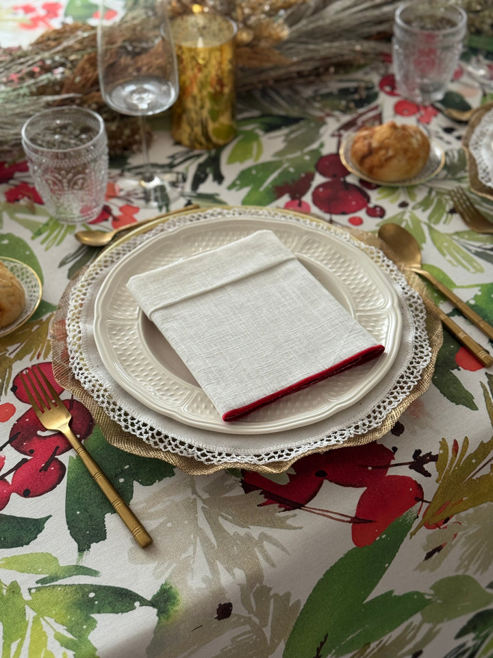 Mantel Estampado Fleurs d'Hiver