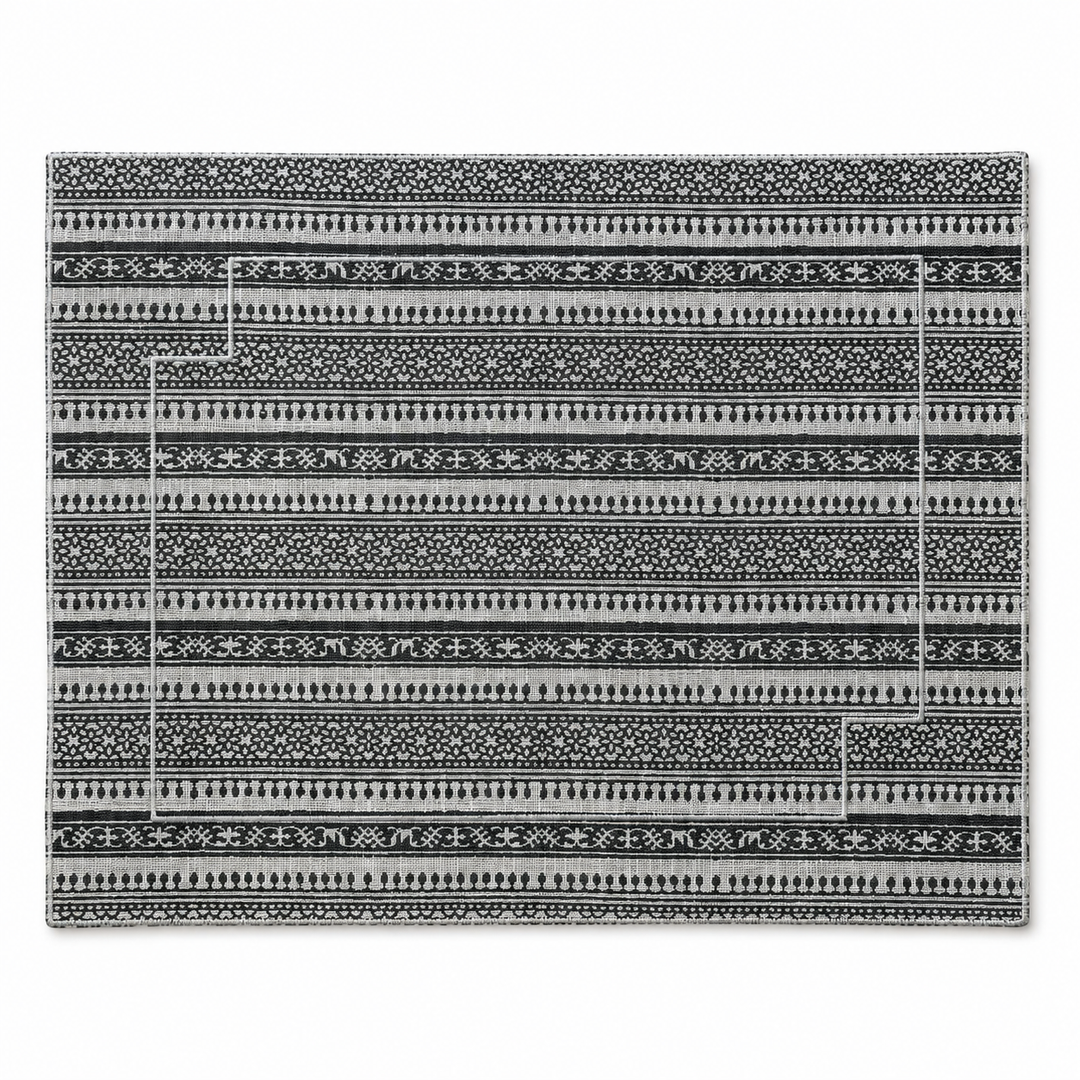 Set de 2 sets de table rectangulaires enduite Normandie Gris