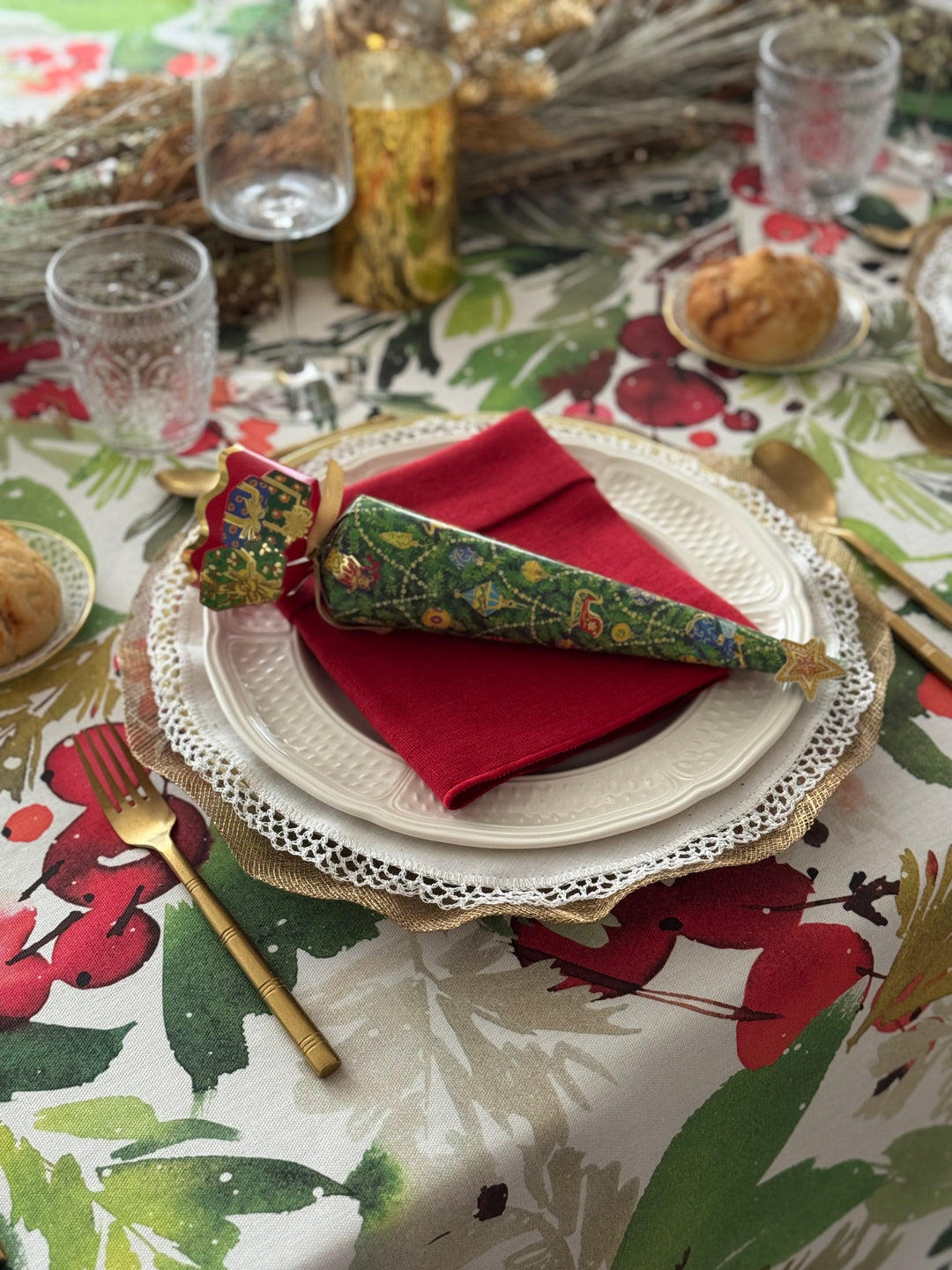 Mantel Estampado Fleurs d'Hiver