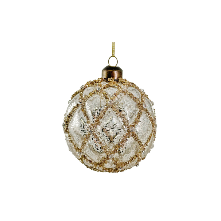 Bola de Navidad Dorée Snow Pequeña Set/4