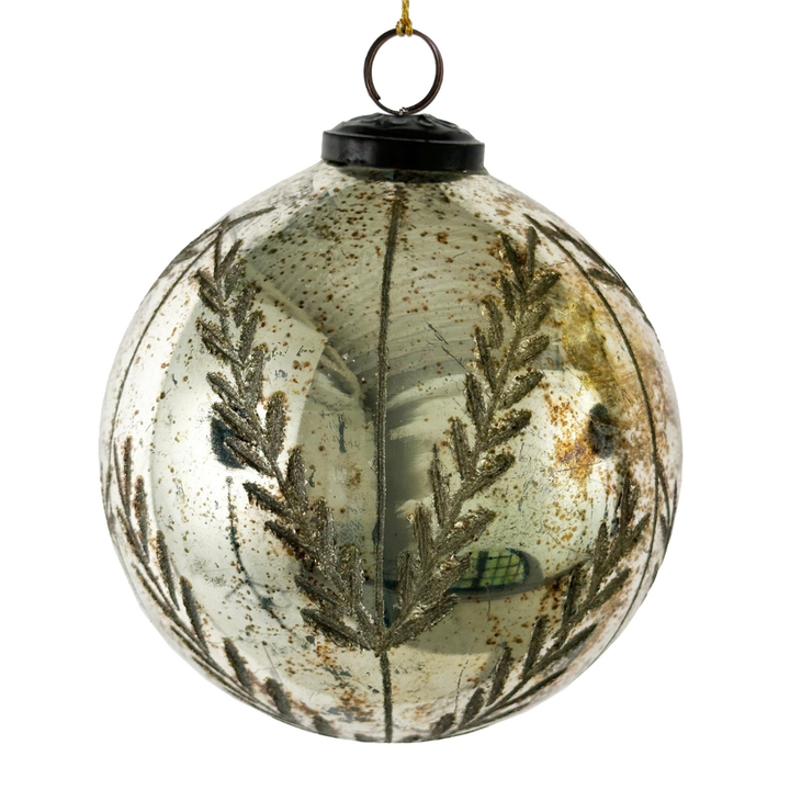 Bola de Navidad Argent Vieilli Grande