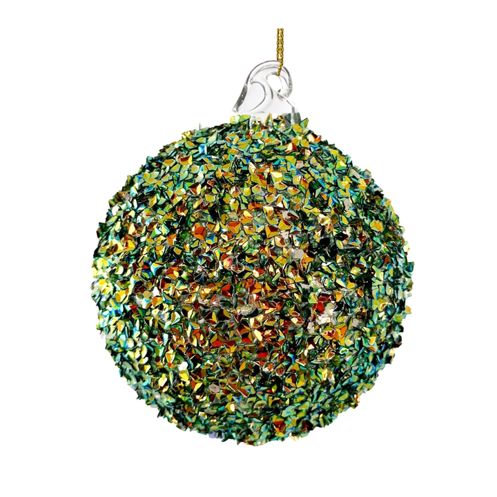 Bola de Navidad Brillance Vert & Or Mediana Set/2