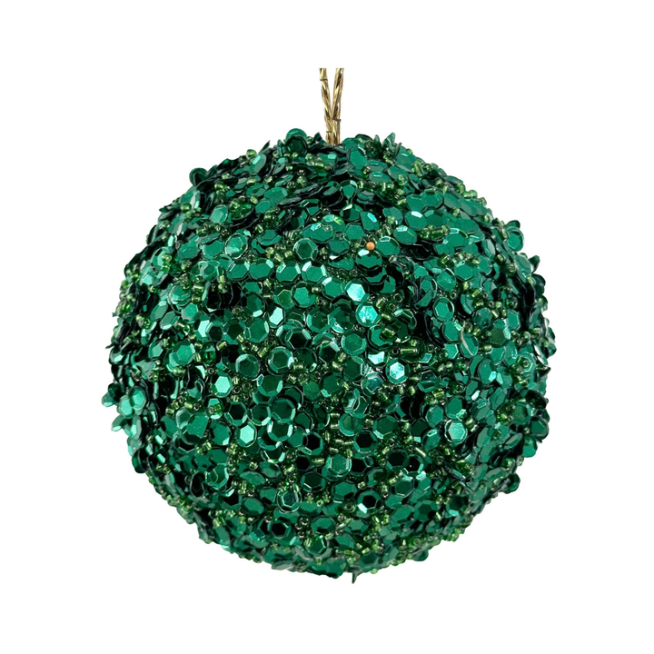 Bola de Navidad Étincelle Vert Forêt Mediana Set/4