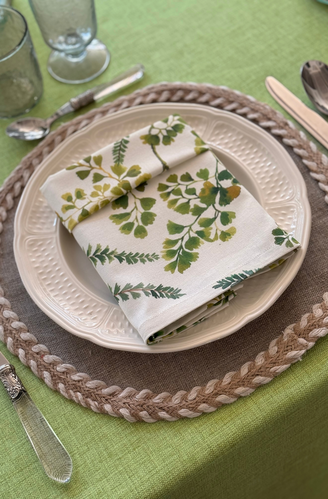 Kairo Pistachio Green Tablecloth