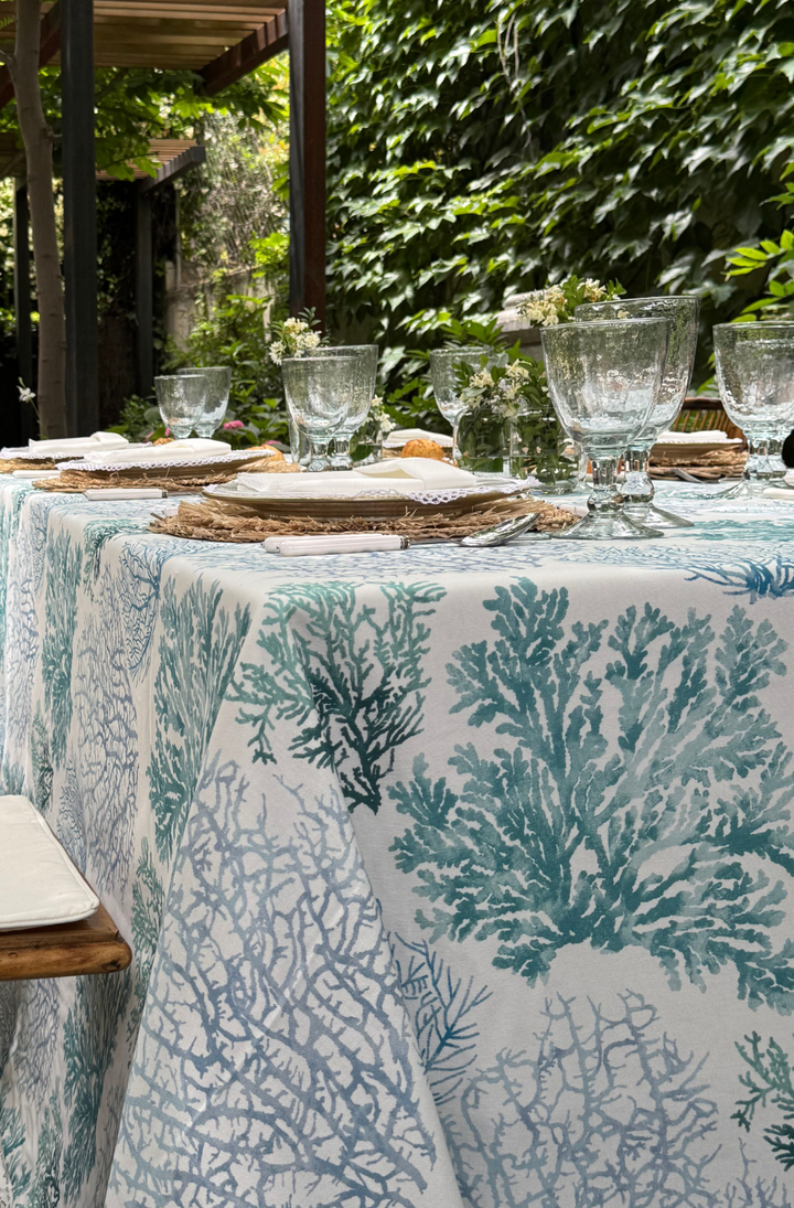 Corail Bleu Printed Tablecloth