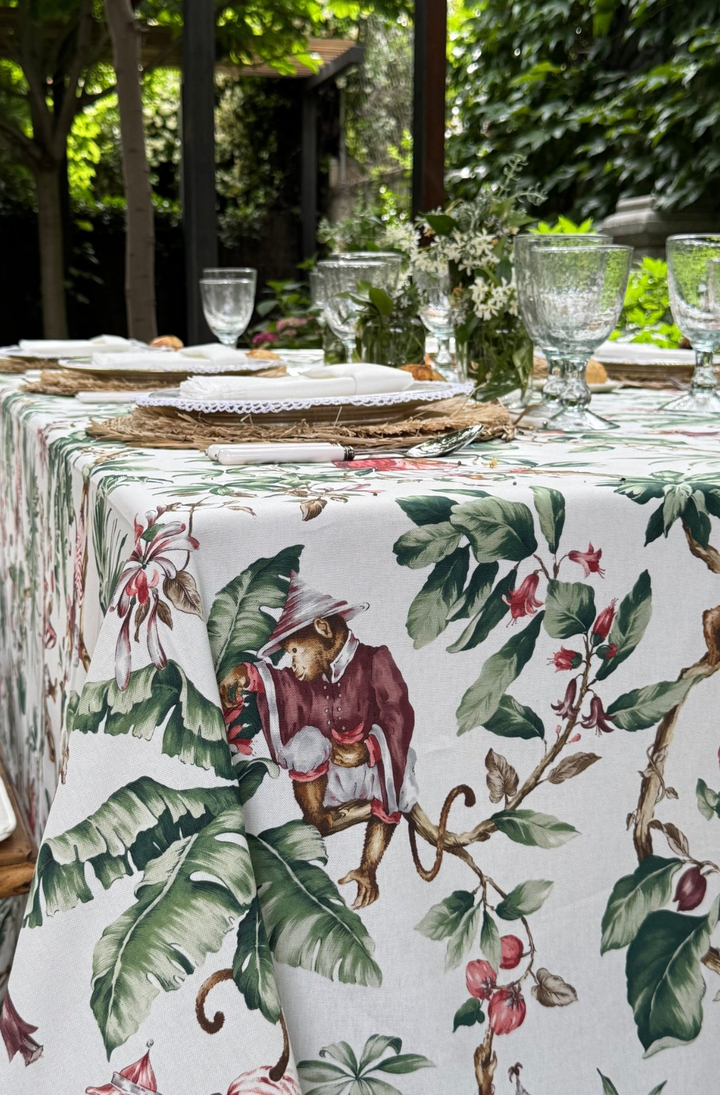 Petits Monkeys Printed Tablecloth