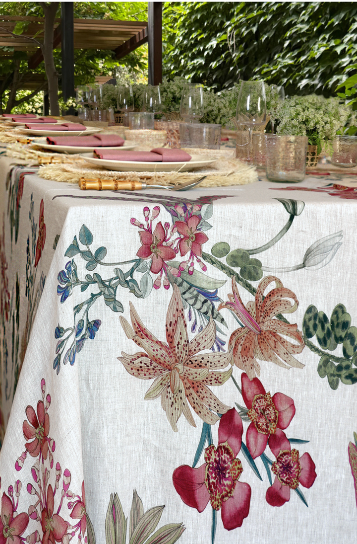 Lake Como Printed Tablecloth