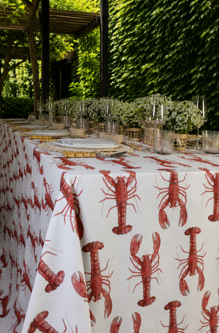 Nappe imprimée Saint Tropez Rouge