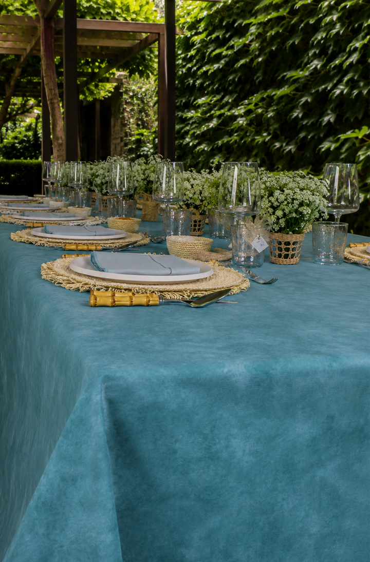 Anna Turquoise Resin Tablecloth