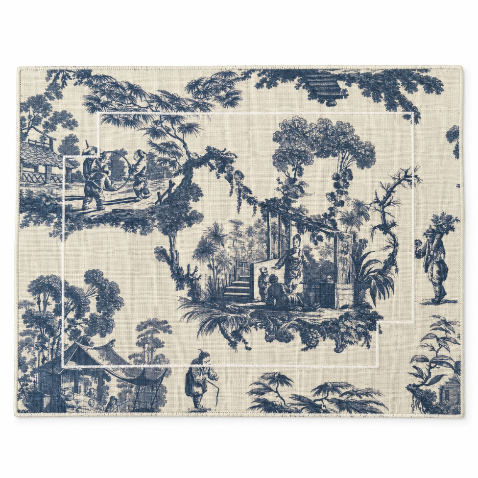 Mantel Individual Resinado Rectangular Lyon Set/2