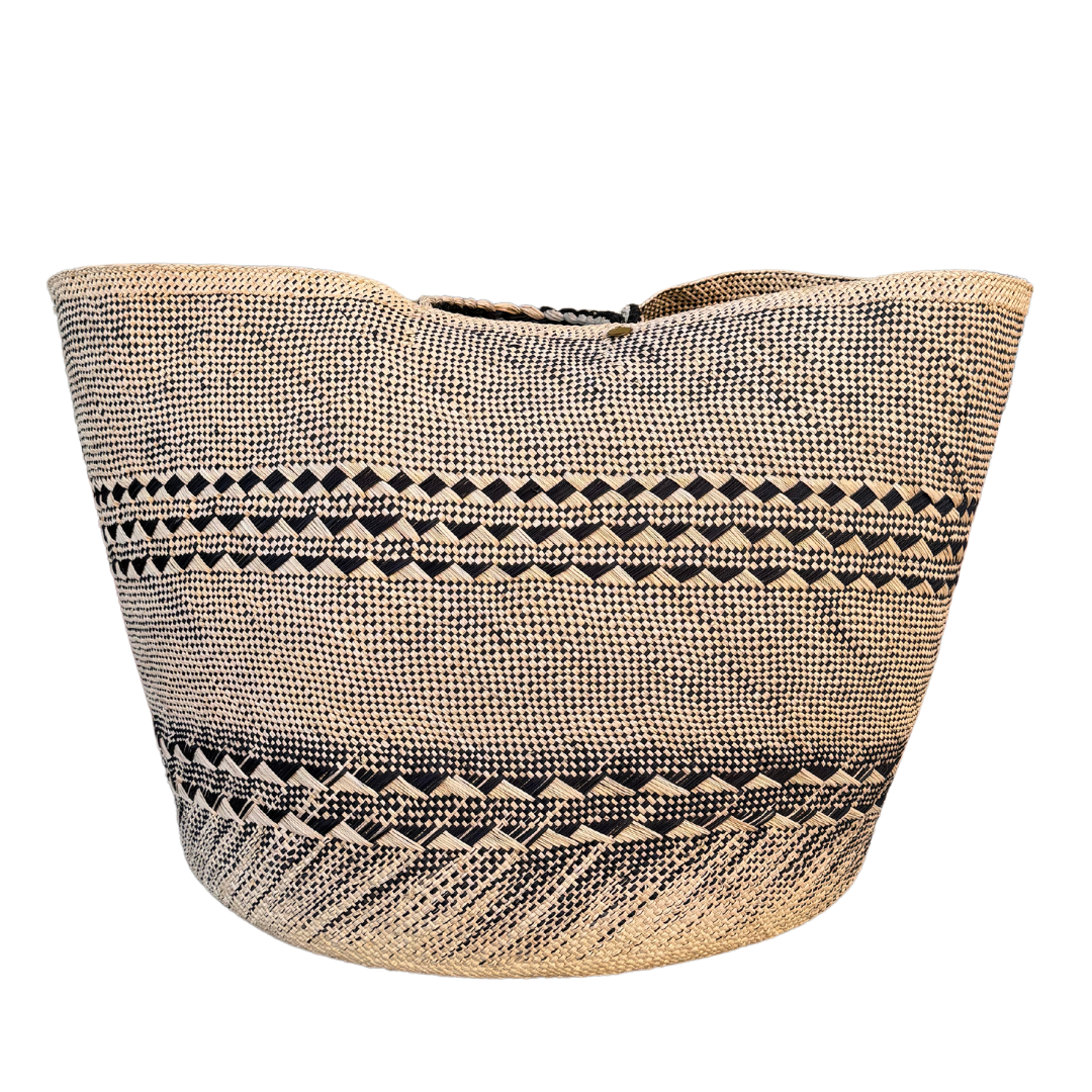 XXL Basket with Natural/Black Handles