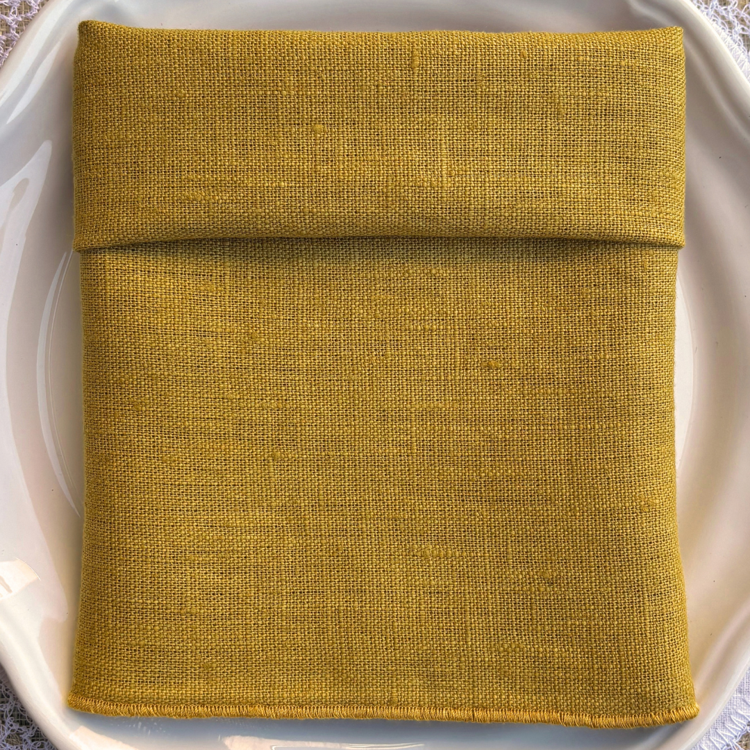 Servilleta de Lino Gold con Festón