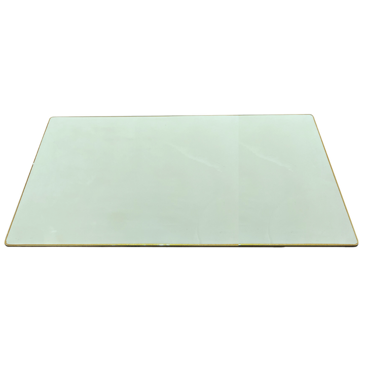 Mantel Individual Rectangular Lacado Verde Agua Filo Dorado Set/2