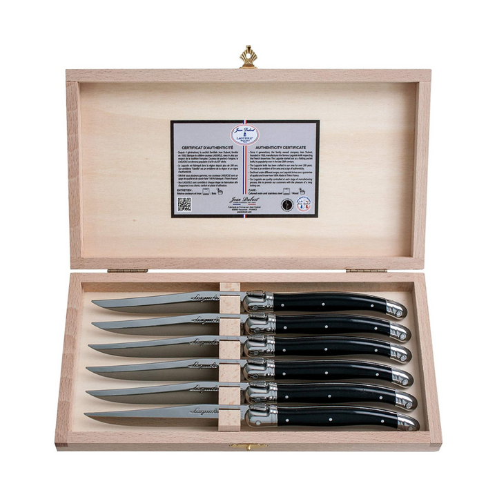 Caja 6 Cuchillos Carne  Negro