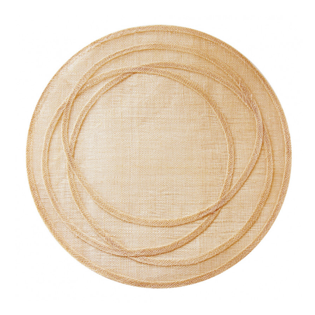 Gold Raffia Waves Charger Set/2