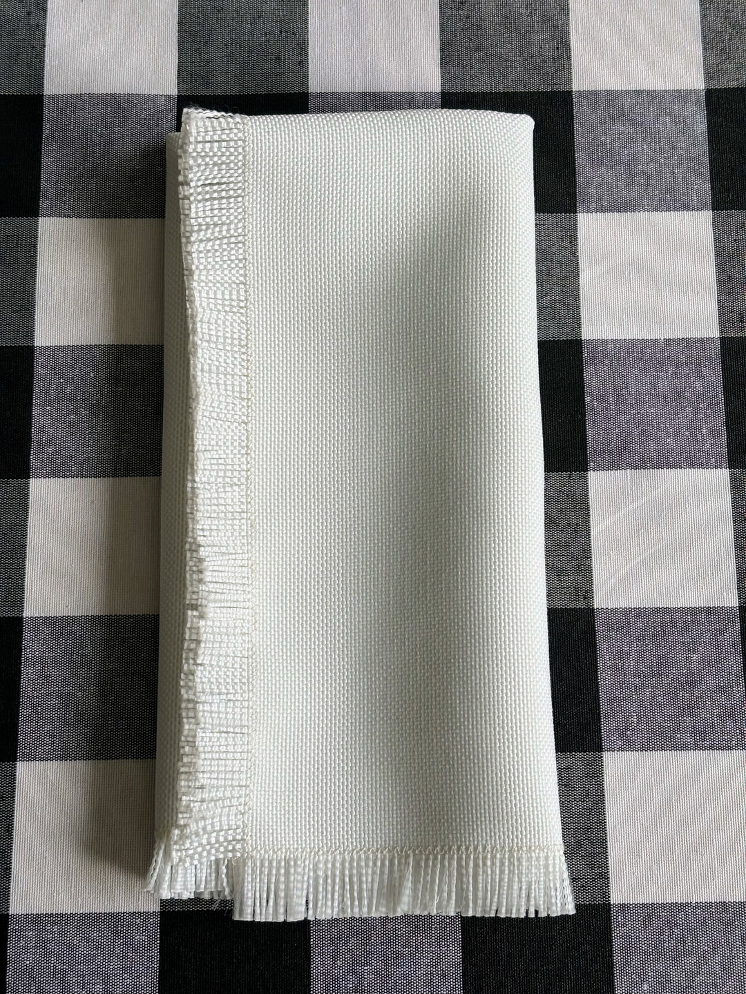 Mantel Resinado Vichy Negro/Blanco