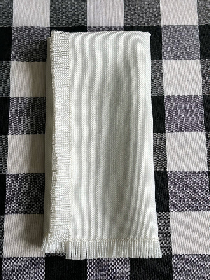 Mantel Resinado Vichy Negro/Blanco