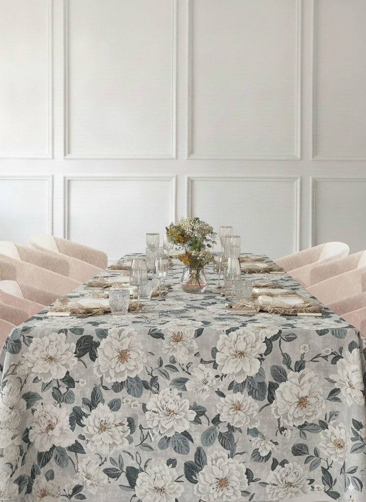 Mantel Estampado White Garden