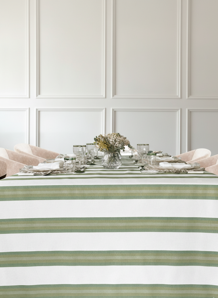 Mantel Resinado Green Stripes