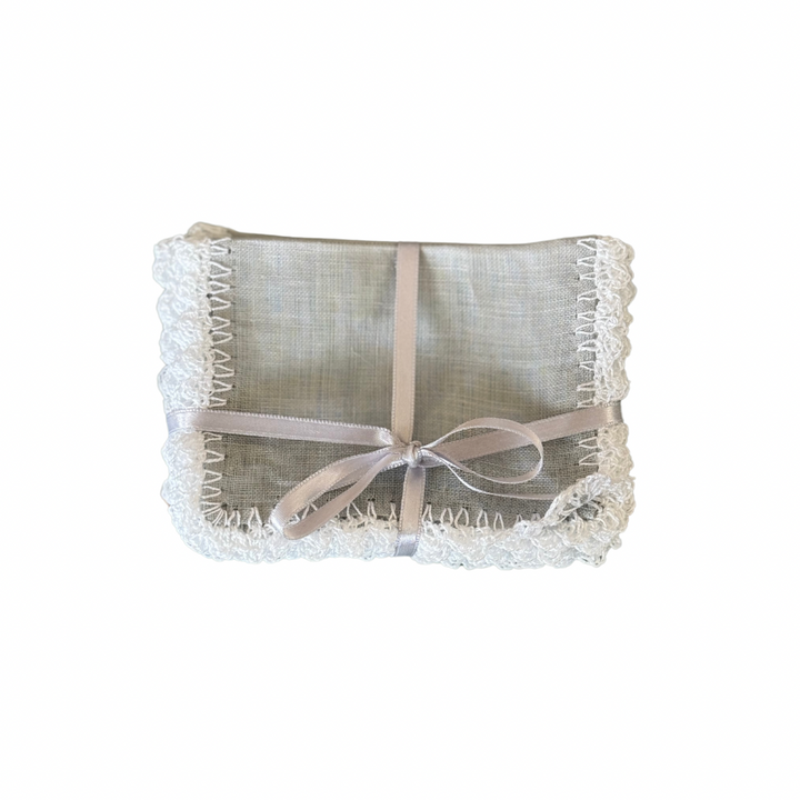 Servilleta de Cóctel con Puntilla Set/6