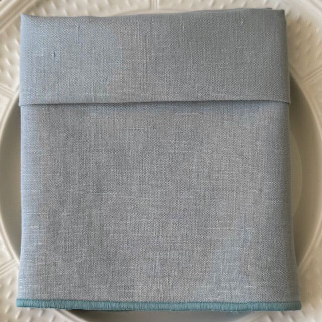 Linen Stone Napkin with Scalloped Stone Edge