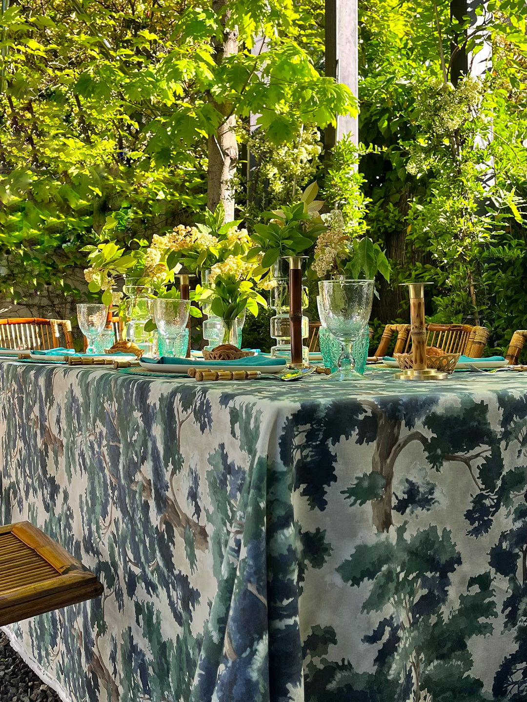 Mantel Estampado La Forêt Blue
