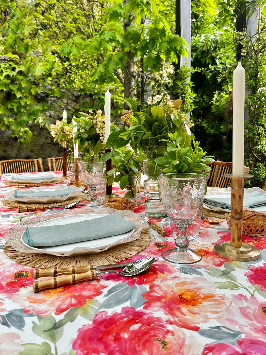 Pivoine Printed Tablecloth