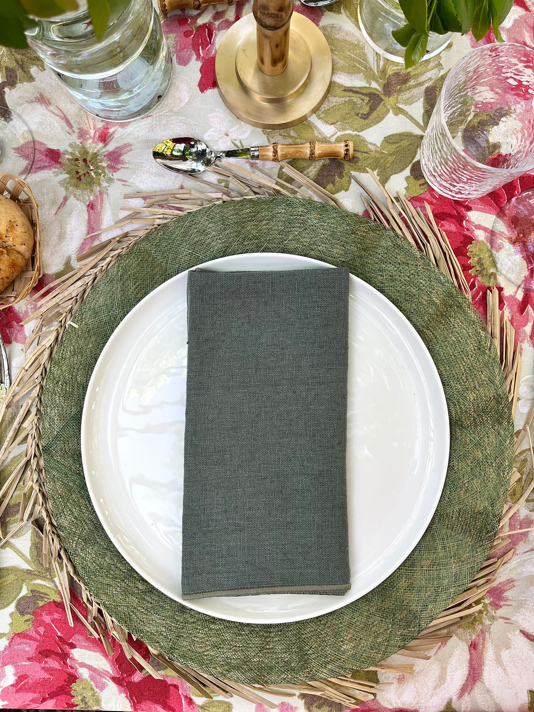 Nappe imprimée à fleurs