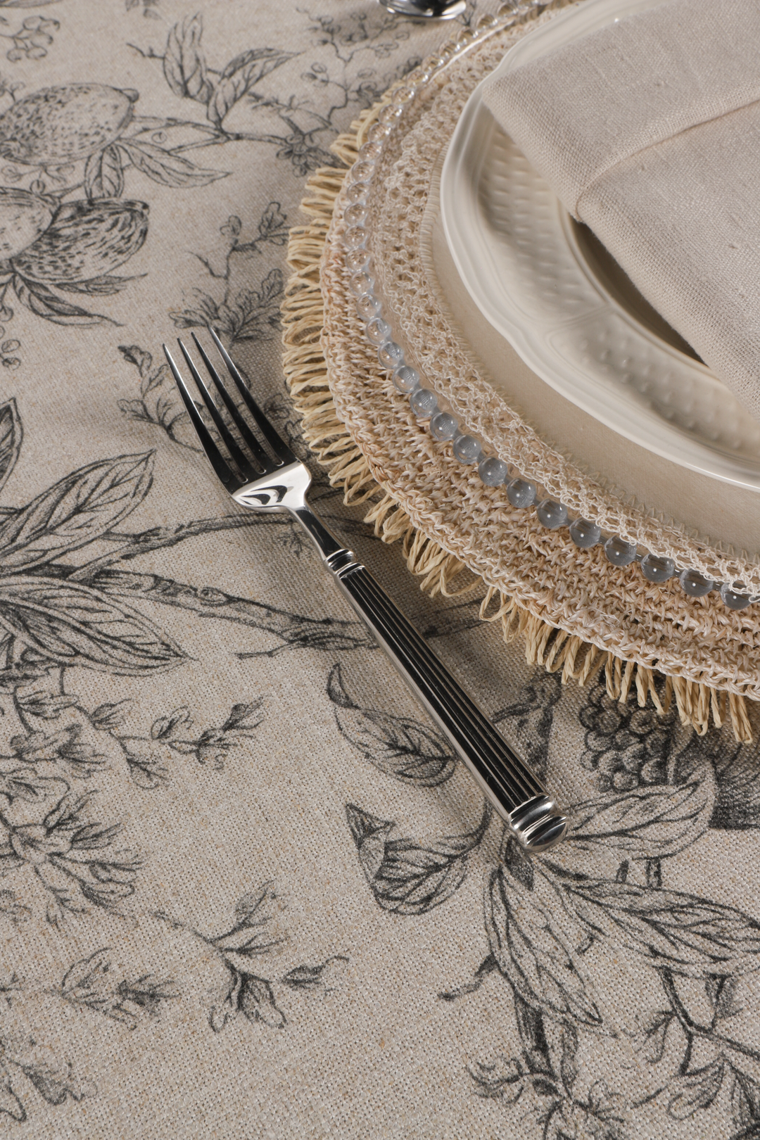 Nappe imprimée Tivoli d’Argent