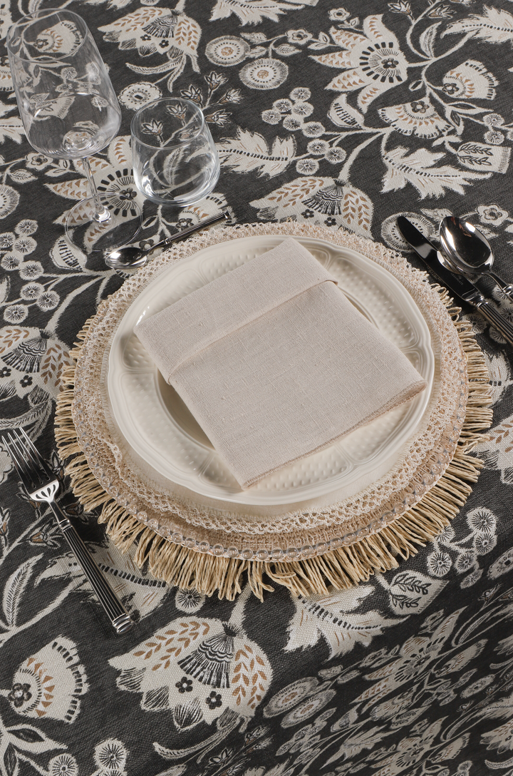 Nappe imprimée Paris Déco Noir
