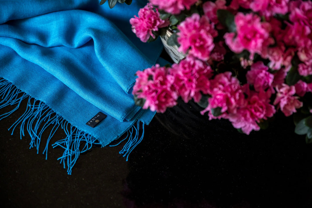 Foulard de Alpaca, Azul
