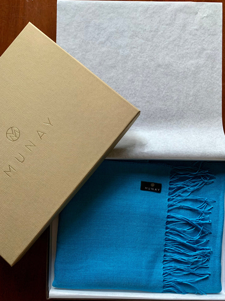 Foulard de Alpaca, Azul